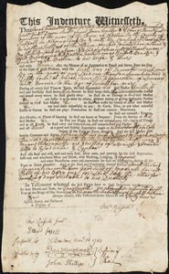 Samuel Culliner [Cuilner] indentured to apprentice with Thomas Russell of Boston, 14 November 1747