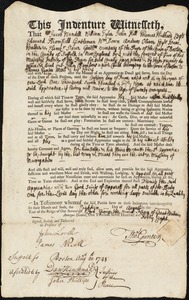 John Chambers indentured to apprentice with Thomas Gunter of Boston, 18 August 1748