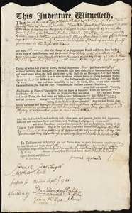 Mary Ann Jones indentured to apprentice with Jeremiah Richards of Roxbury, 5 September 1748