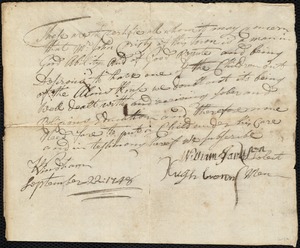 William Woods indentured to apprentice with John Cristy of Wenham, 30 November 1748