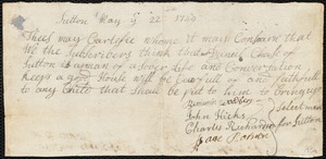 William Croxford indentured to apprentice with Daniel Chase of Sutton, 5 June 1749