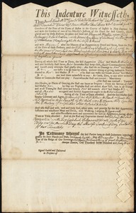 Hannah Martin indentured to apprentice with Isaac Bauldin of Sudbury, 28 December 1749