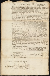 Judith Simons indentured to apprentice with Moses Arnold of Boston, 6 February 1750