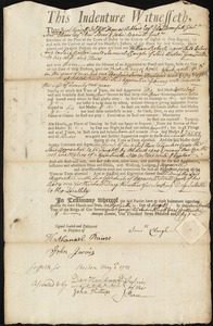 William Roberts indentured to apprentice with Samuel Clough of Boston, 30 April 1751