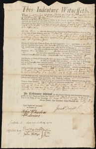 Mary Broyd indentured to apprentice with Josiah Dwight of Springfield, 29 January 1752