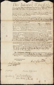 William Peirce indentured to apprentice with Hezekiah Blanchard of Boston, 30 June 1752