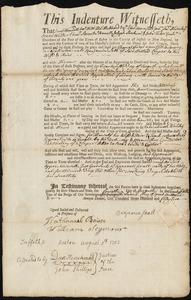 Thomas Frieyd indentured to apprentice with Benjamin Sault of Boston, 4 August 1752