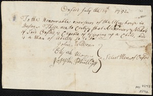 John Ivers indentured to apprentice with Alexander [Allexander] Nichols of Oxford, 28 August 1752