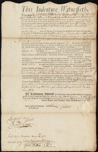 John Frie indentured to apprentice with Nathaniel Cobbett of Boston, 14 May 1753