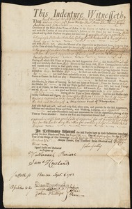 George Smallidge indentured to apprentice with John Galley of Boston, 12 September 1753