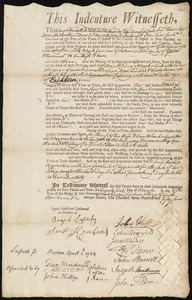 Sarah McCoye indentured to apprentice with Joseph Gorman of Salem, 21 March 1754