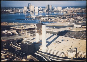 Boston skyline viewed from Logan International Airport