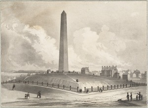 Boston, Massachusetts. View of Bunker Hill Monument, Charles[town]
