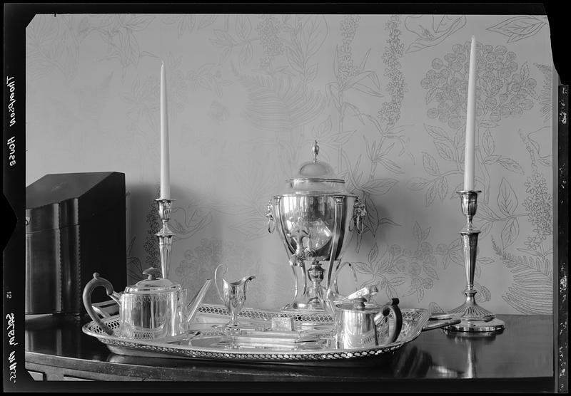 Mrs. Thompson's House, Chestnut Street, silver coffee set