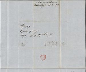Abner Coburn to George Coffin, 26 October 1843