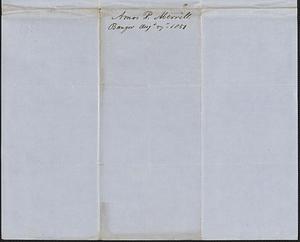 Anson P. Morrill to Samuel Warner, 27 August 1851