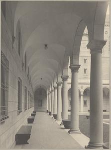 Boston Public Library, colonnade in court
