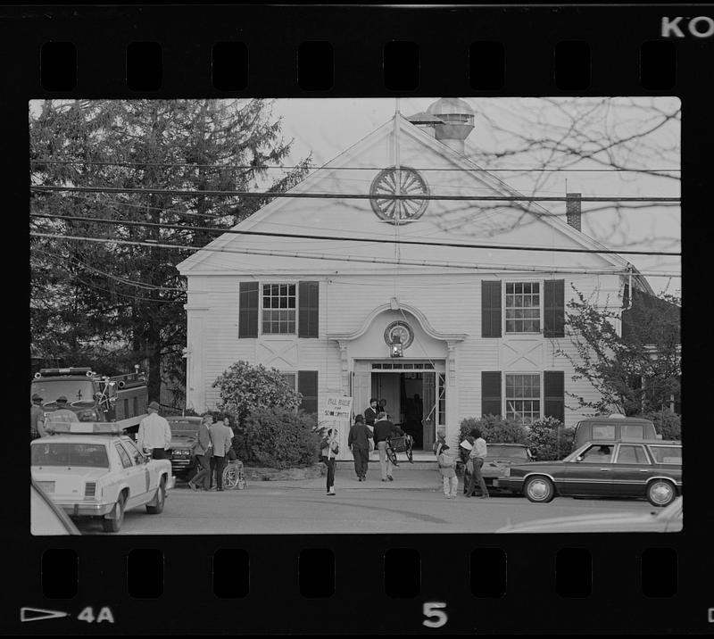 Entrance of West Newbury Old Town Hall