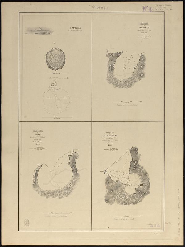 Apolima, Samoan Group ; Harbour of Oafonu, Isld. of Tutuila, north side ; Harbour of Aur, Isld. of Tutuila, north side ; Harbour of Fungasar, north side, Island of Tutuila