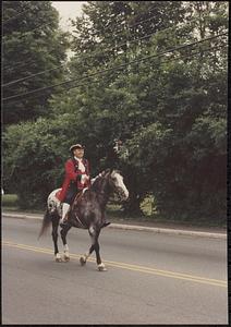 Bill Greene as Paul Revere on horse, Fourth of July parade