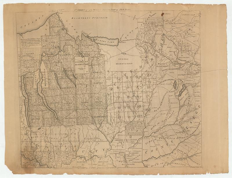 1.st sheet of De Witt's state-map of New-York