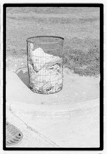 Trash in a trash can