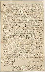 Deed of sale between Ebenezer Corse and Seth Pomeroy for land in Commons for 40 lbs. already paid by Pomeroy