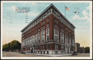 Y.M.C.A., Reading, Pa. Dedicated May 24, 1914. Cost of erection $267,000. Founded 1860-1869