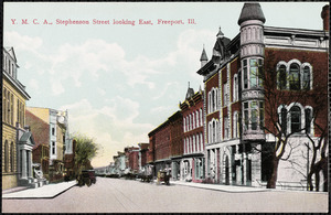 Y.M.C.A., Stephenson Street looking East, Freeport, Ill.