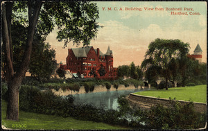 Y.M.C.A. building, view from Bushnell Park, Hartford, Conn.