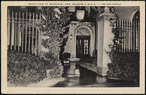 Night view of entrance, New Orleans Y.M.C.A. - on Lee Circle