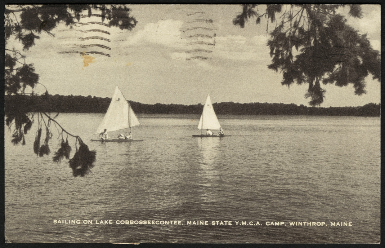 Sailing on Lake Cobbosseecontee, Maine State Y.M.C.A. Camp, Winthrop