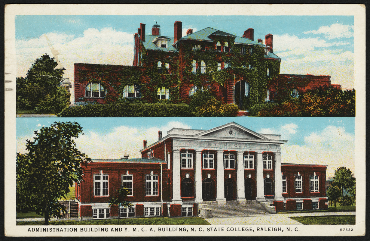 Administration building and Y.M.C.A. building, N.C. State College, Raleigh, N.C.