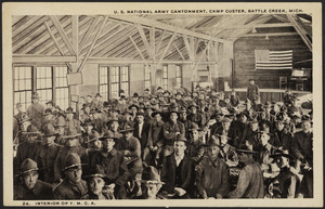 Interior of Y.M.C.A. U.S. National Army Cantonment, Camp Custer, Battle Creek, Mich.