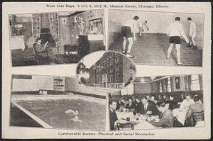 West Side Dept. Y.M.C.A., 1515 W. Monroe Street, Chicago, Illinois. Comfortable rooms - physical and social recreation