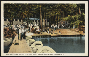Camp buildings, Boston Y.M.C.A., Sandy Island, Lake Winnepesaukee, N.H.