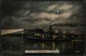 Steamer "Sylvia," Connecticut River, Springfield, Mass., by moonlight