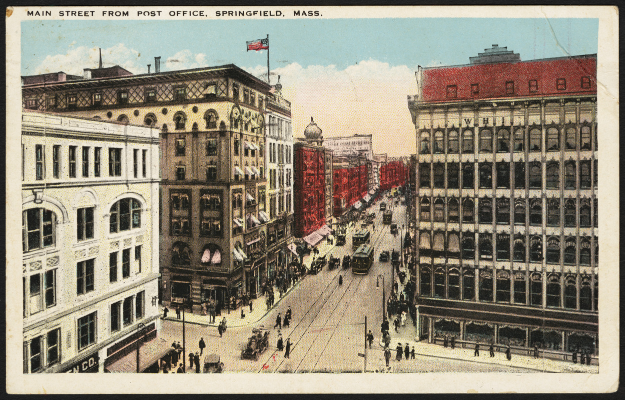 Main Street from Post Office, Springfield, Mass. - Digital Commonwealth