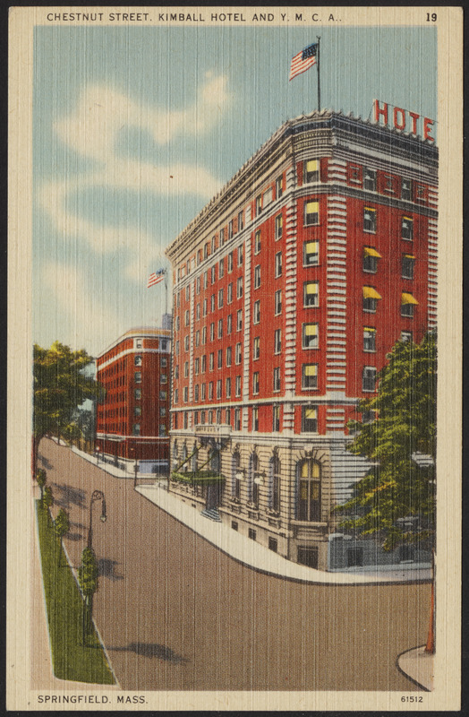 Chestnut Street, Kimball Hotel and Y.M.C.A. Springfield, Mass