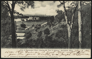 View of Connecticut River, showing Mt. Tom in distance. Springfield, Mass.
