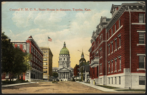 Central Y.M.C.A., State House in distance, Topeka, Kan.