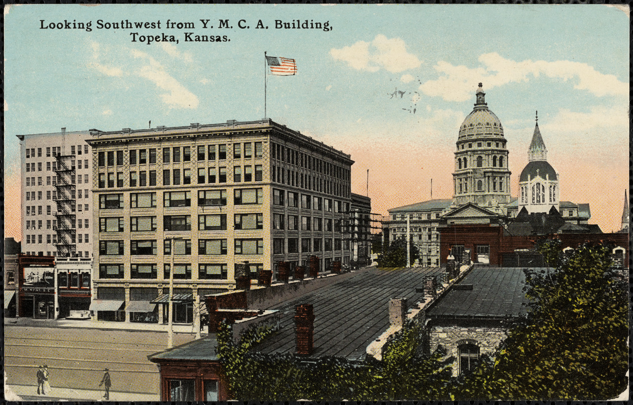 Looking southwest from Y.M.C.A. building, Topeka, Kansas - Digital ...