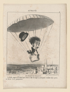 Une descente en parachute