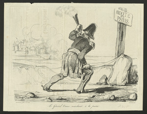 Le General Omar (Aymard) marchant à la pairie
