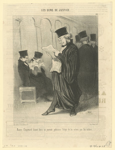 Maitre Chapotard lisant...l'éloge de lui-même...