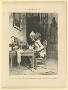 Monsieur Coquelet...partage son frugale déjeuner...