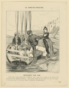 Embarquement d'une dame