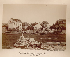 Houses and debris