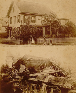 2 photos, W. F. Cutler's house, 176 Salem St. (before and after)