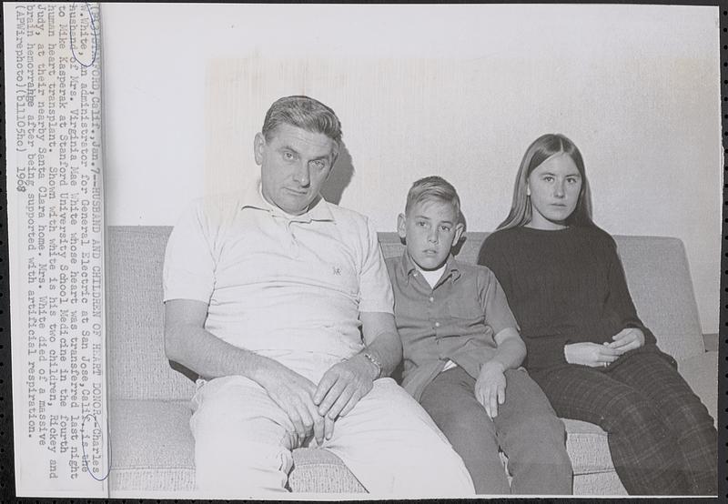 Husband and children of heart donor